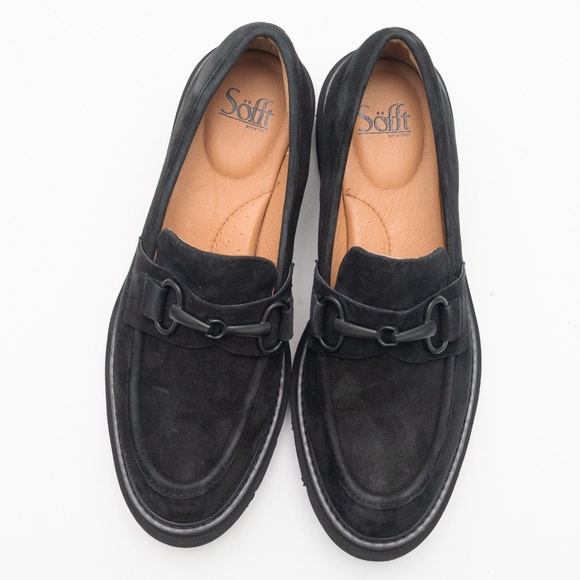 Söfft - Black Suede Satara Loafers Women’s Size 10M NIB - Picture 3 of 13